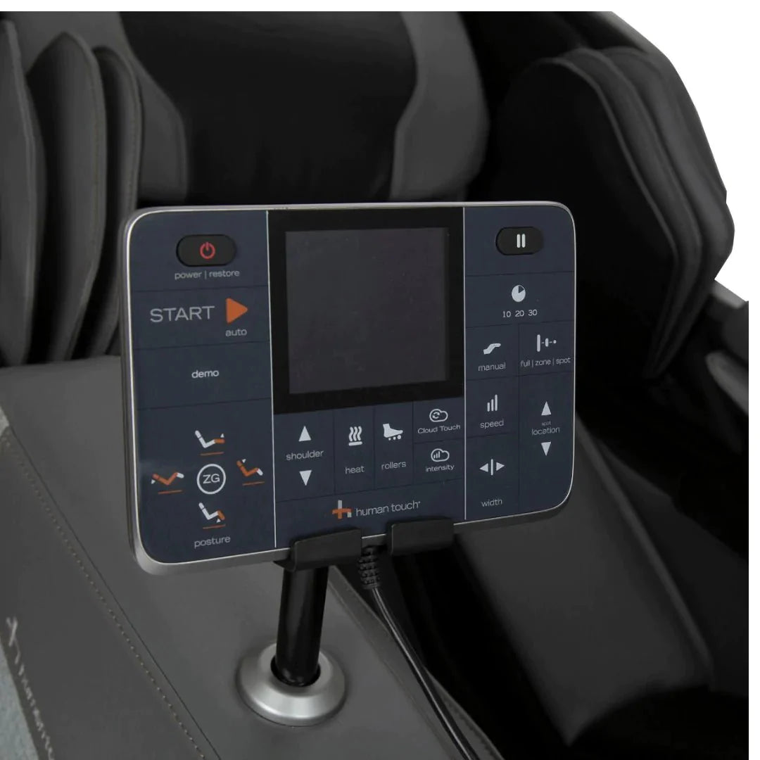 Human TouchMassage ChairsHuman Touch WholeBody® ROVE Reclining Massage Chair w/ Intuitive Tablet RemoteSlateMassage Chair Heaven